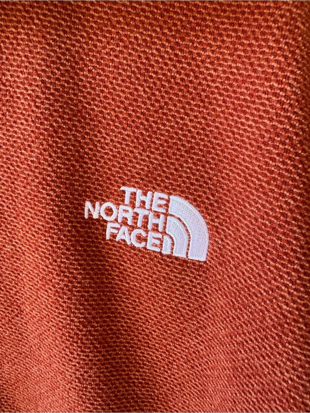 The North Face Men’s Zip-Up Fleece Pullover - Rust Orange